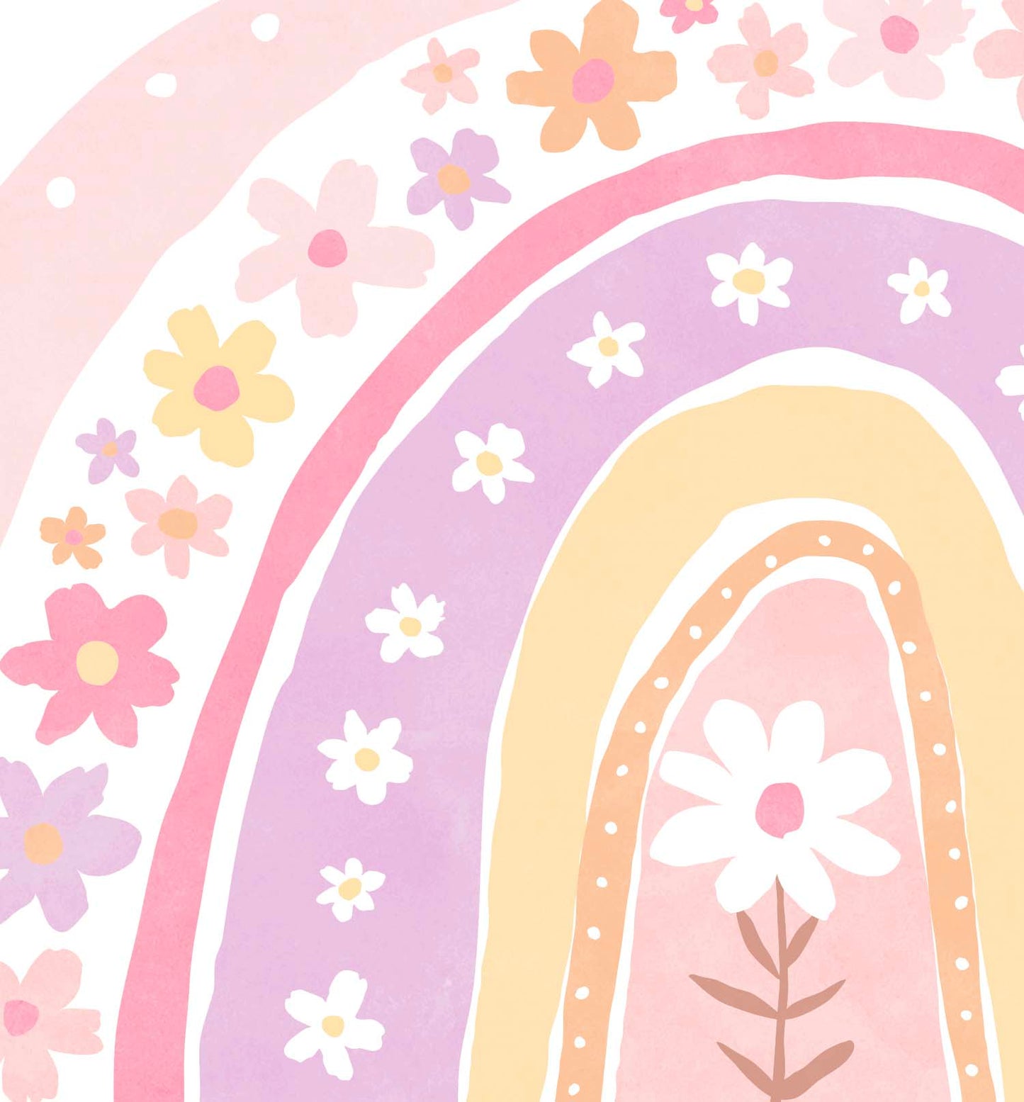 Pip+Phee Daisy Rainbow Art Print - Pastel