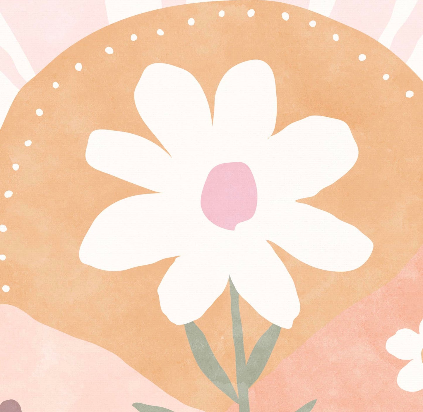 Pip+Phee Daisy Fields Art Print - Dusty Peach