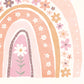 Pip+Phee Daisy Rainbow Circle Art Print - Dusty Peach