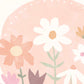 Pip+Phee Daisy Field Circle Art Print - Dusty Peach