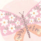 Pip+Phee Daisy Butterfly Circle Art Print - Dusty Peach