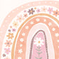 Pip+Phee Daisy Rainbow Art Print - Dusty Peach