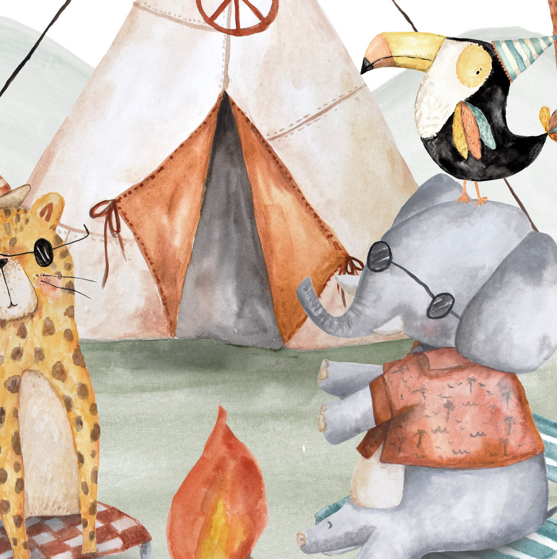 Pip+Phee Safari Camp Jungle Adventures Art Print - Portrait