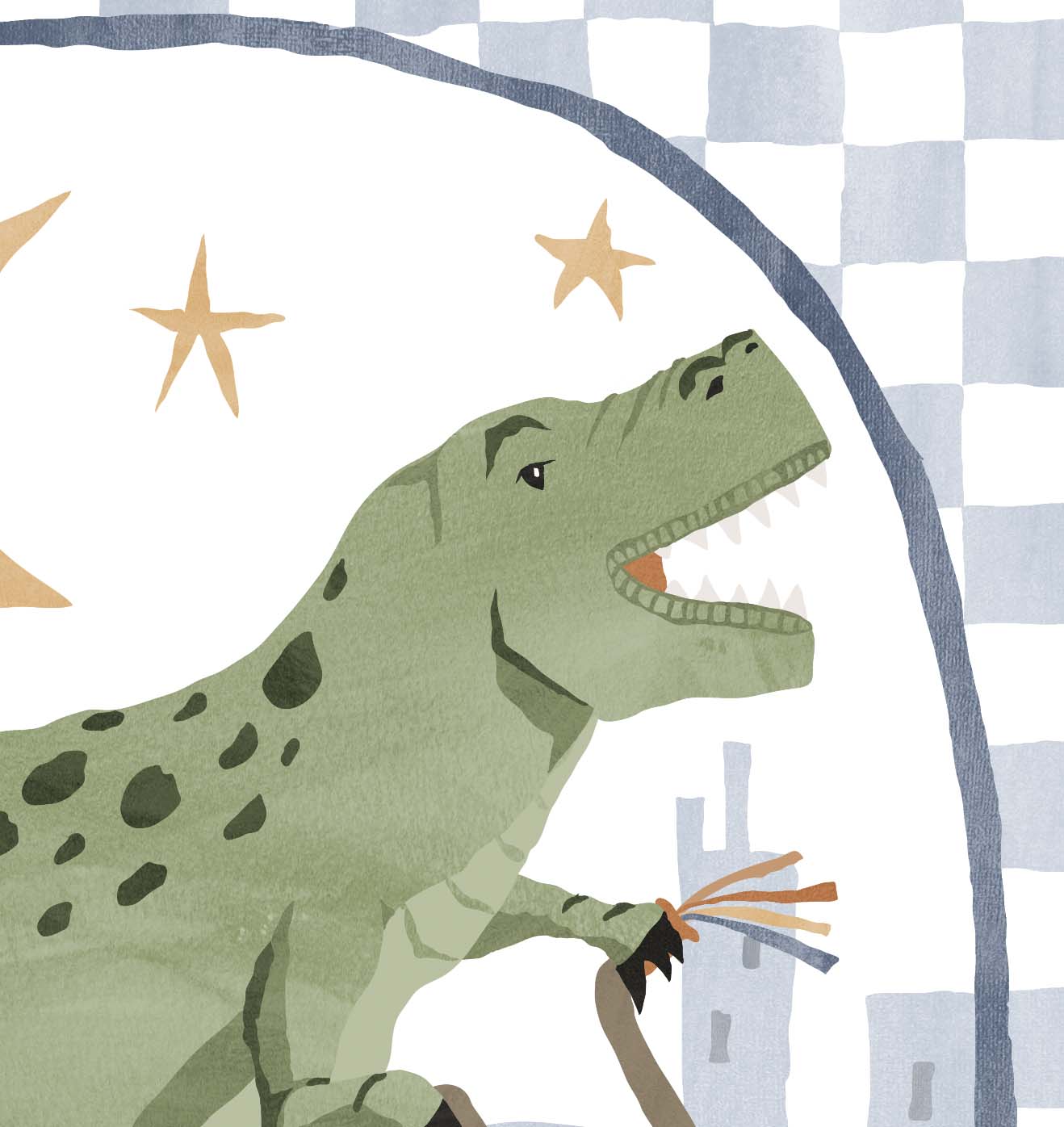 Pip+Phee Dino Riders Trex Arch Art Print