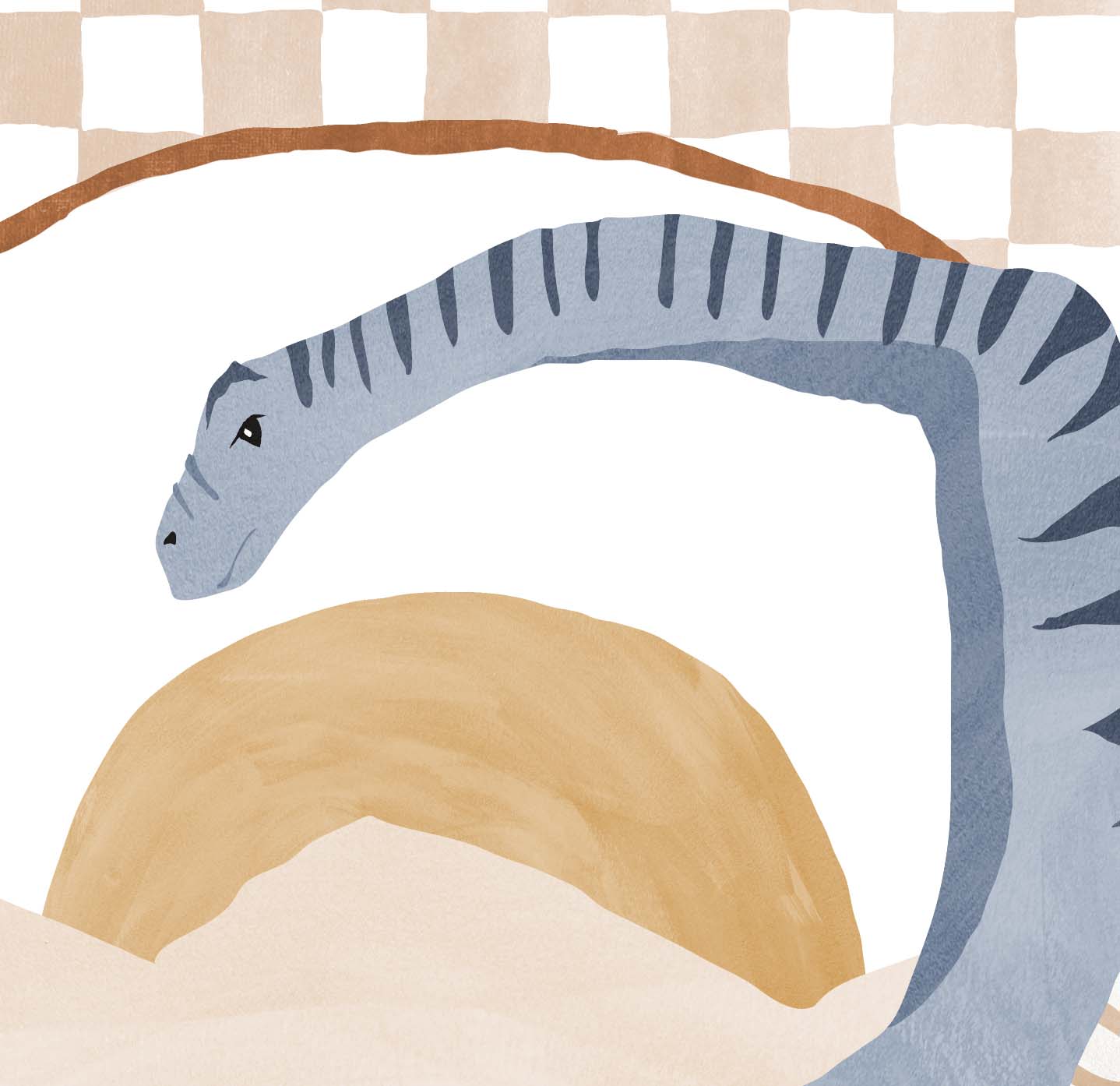 Pip+Phee Dino Riders Brontosaurus Arch Art Print