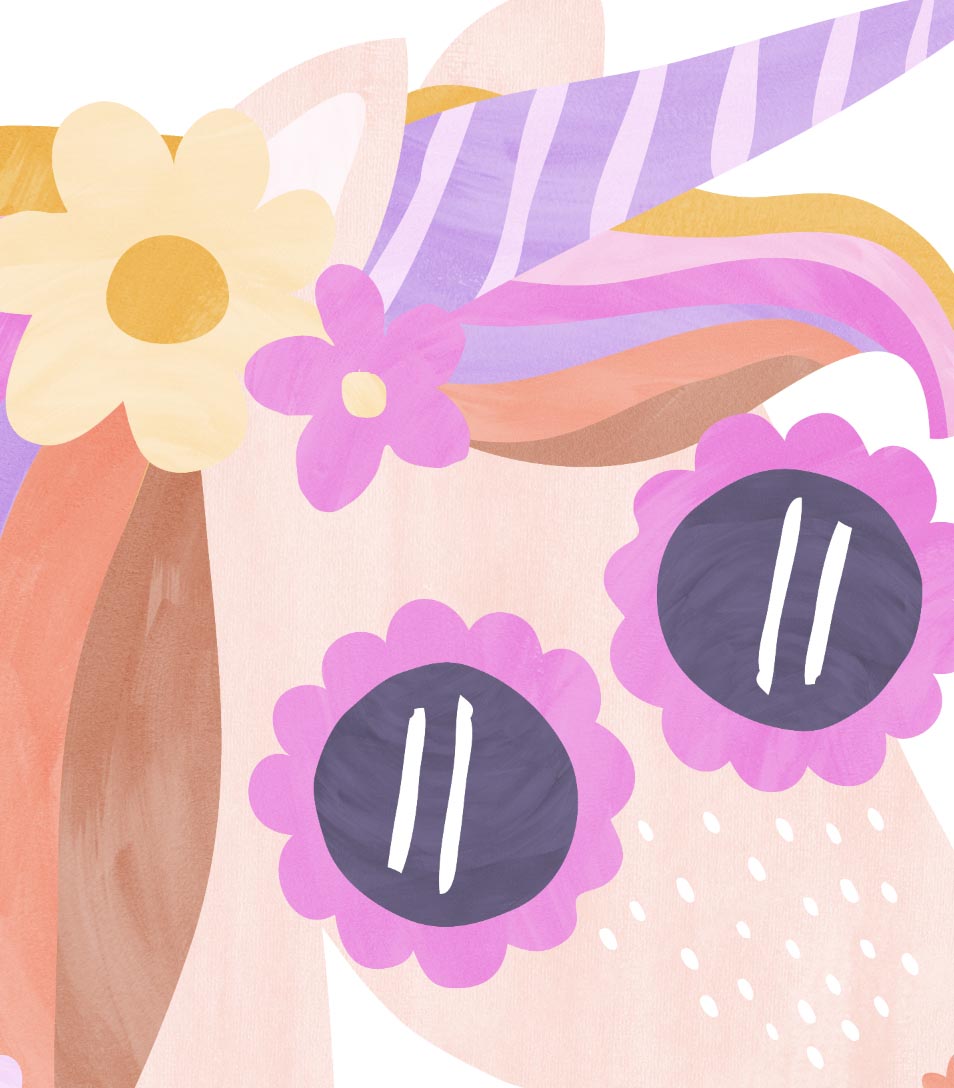 Pip+Phee Daisy Magic Unicorn Art Print