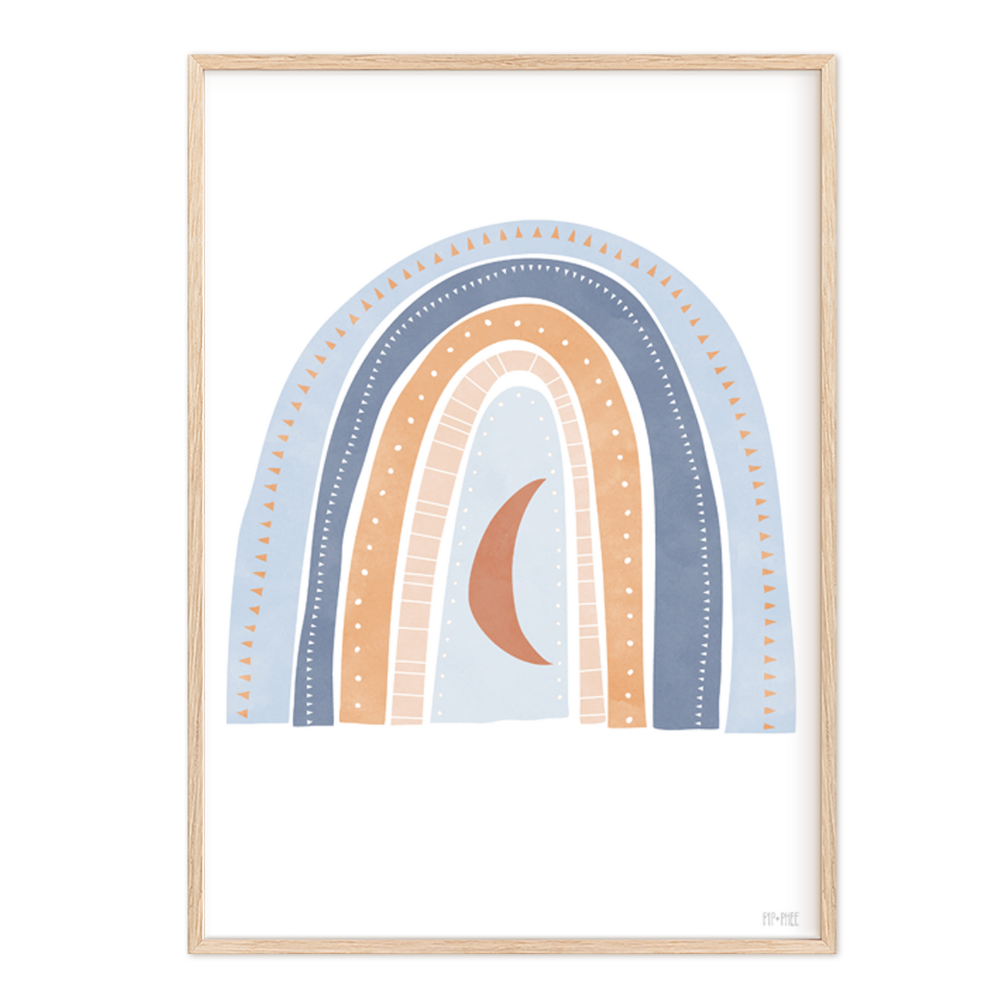 Pip+Phee Spring Rainbow Art Print - Dusty Blue