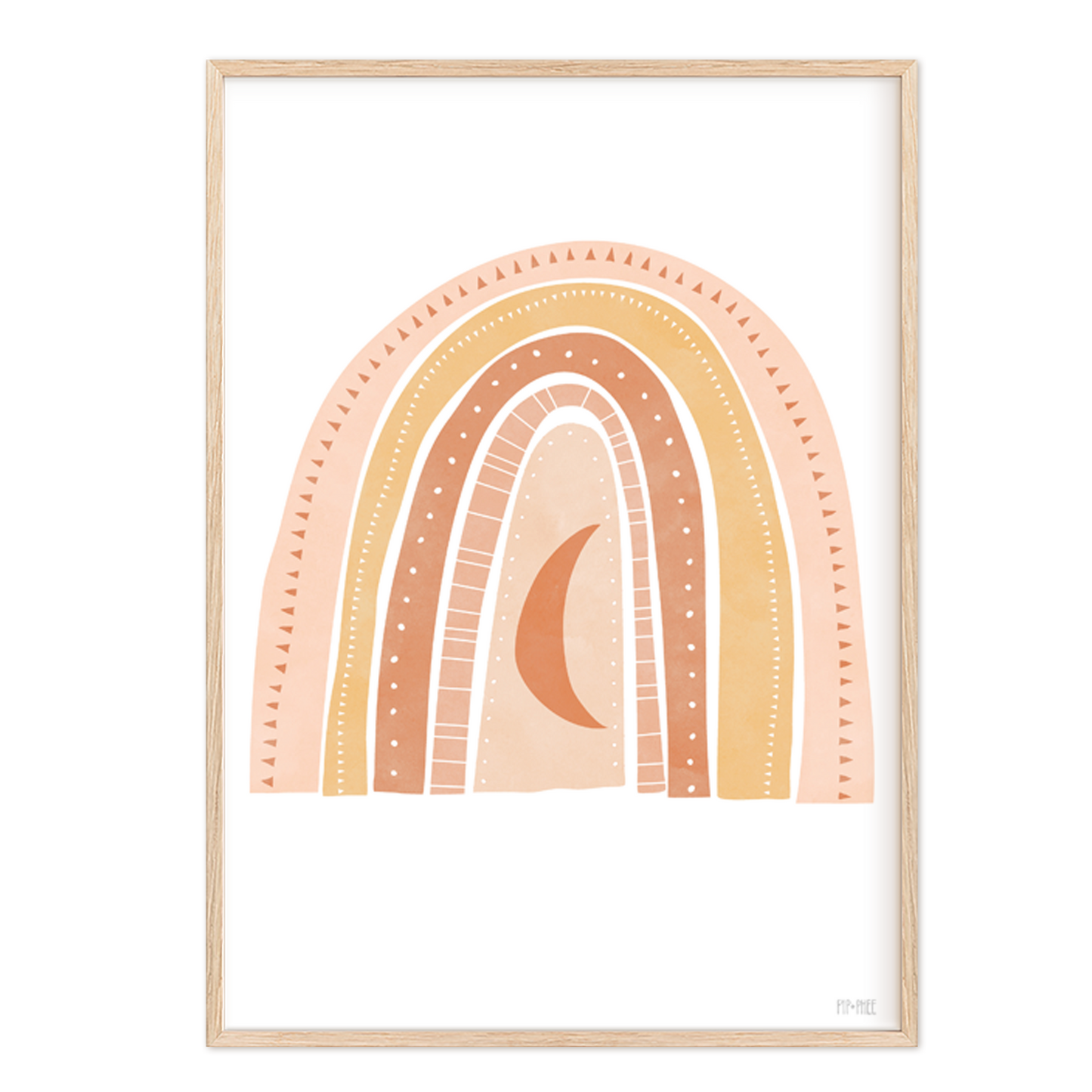 Pip+Phee Spring Rainbow Art Print - Sand