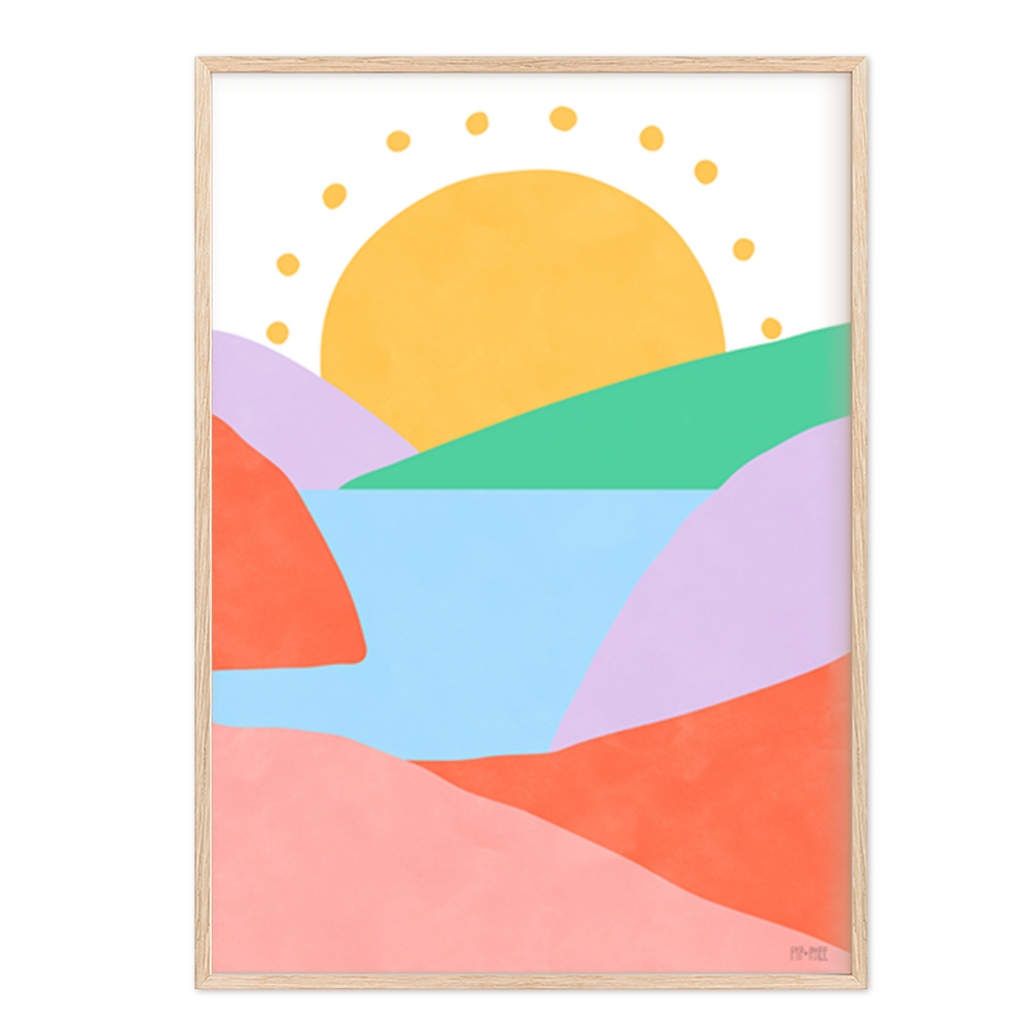 Pip+Phee Sunny Days Mountain Art Print - Bright
