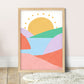 Pip+Phee Sunny Days Mountain Art Print - Bright