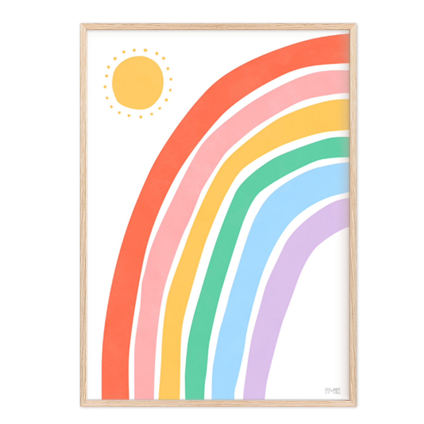 Pip+Phee Sunny Days Rainbow Art Print - Brights