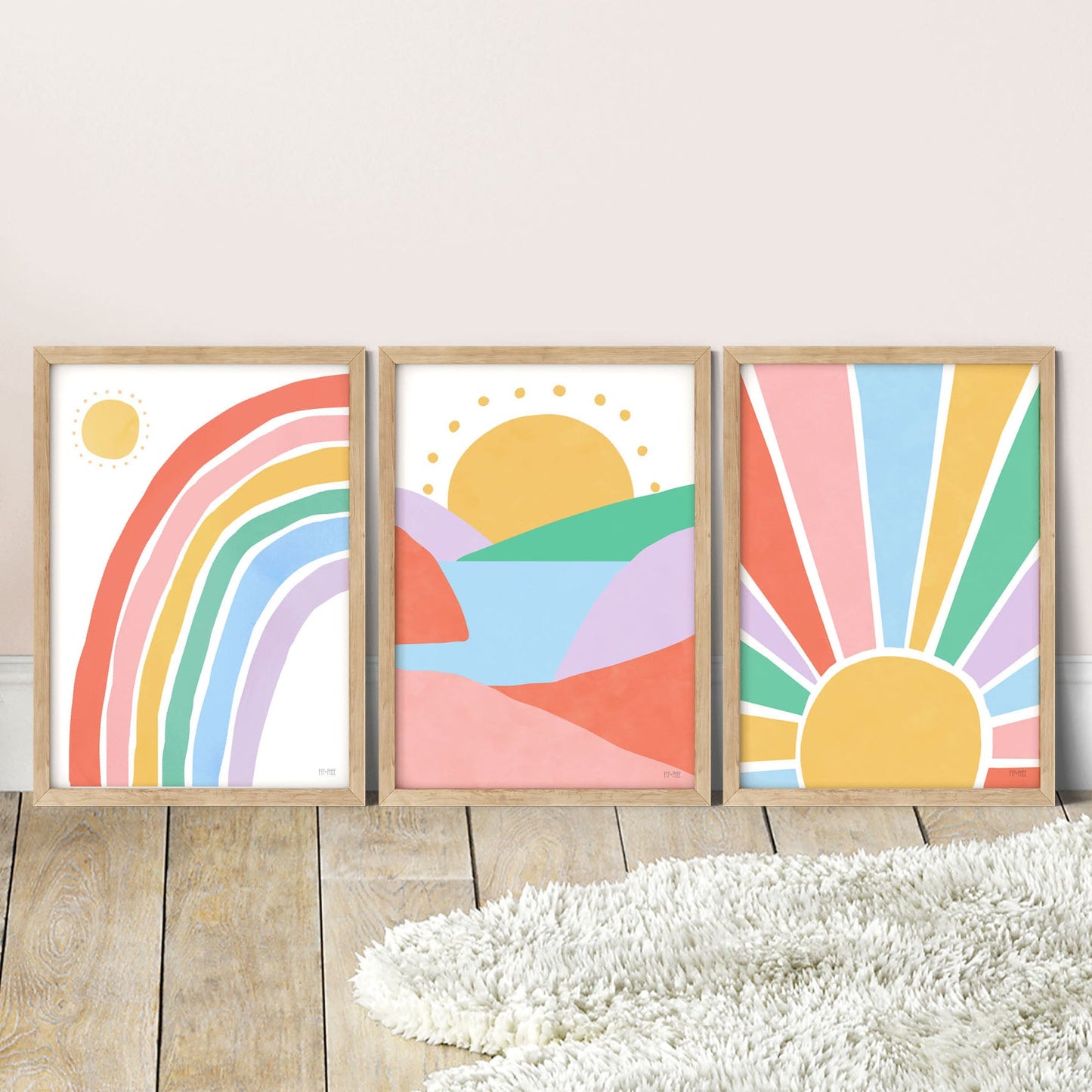 Pip+Phee Sunny Days Mountain Art Print - Bright