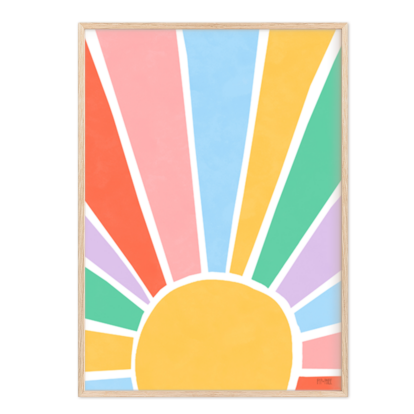 Pip+Phee Sunny Days Sunburst Art Print - Bright