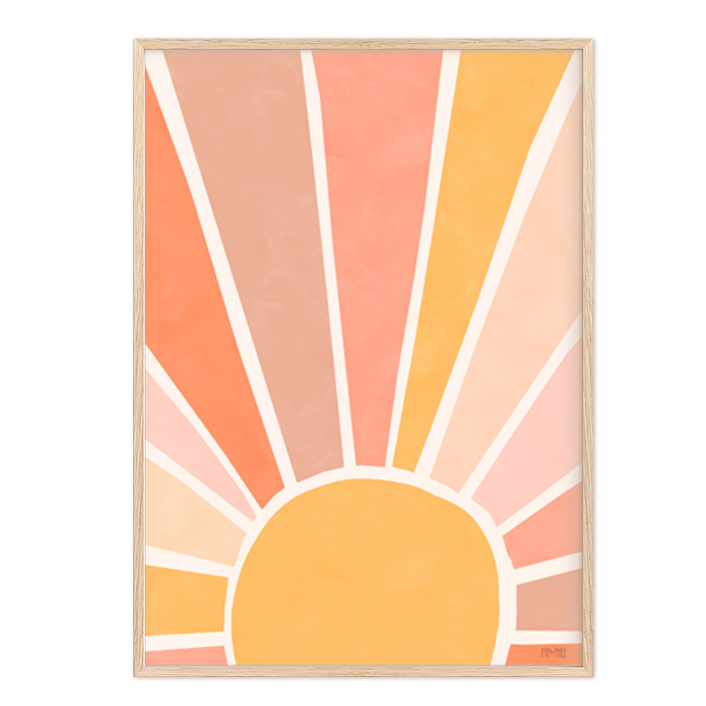 Pip+Phee Sunny Days Sunburst Art Print - Corals