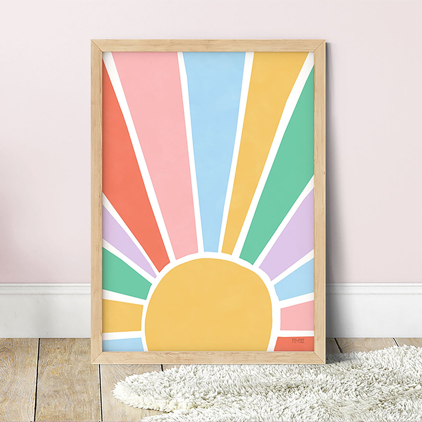 Pip+Phee Sunny Days Sunburst Art Print - Bright