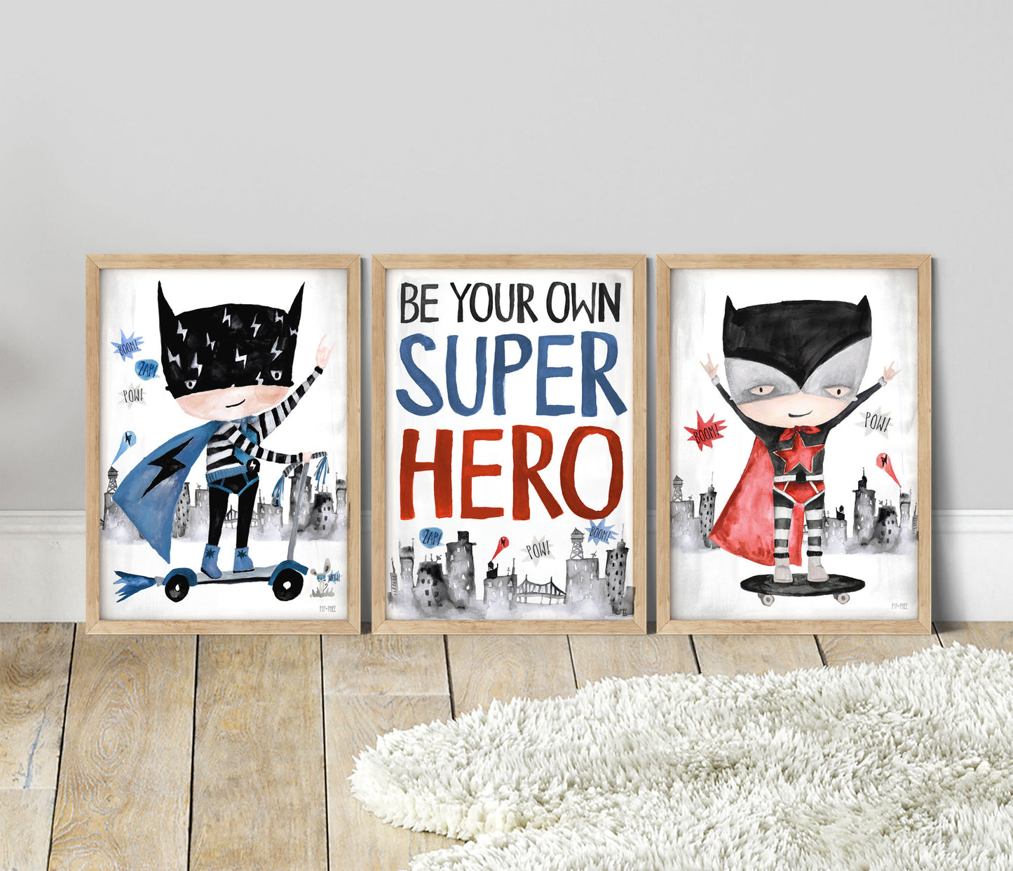 Pip+Phee Superdude Skater Art Print