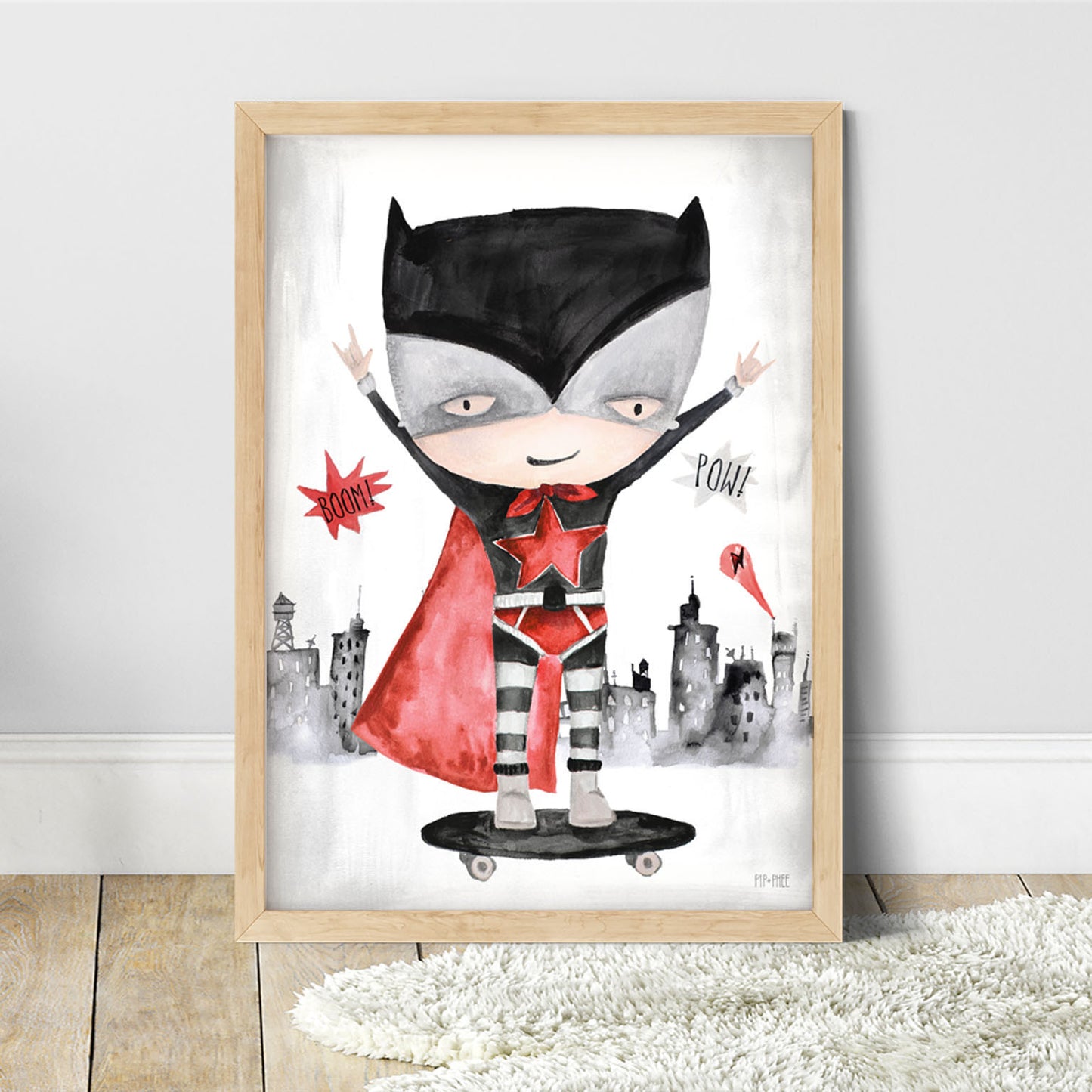 Pip+Phee Superdude Skater Art Print