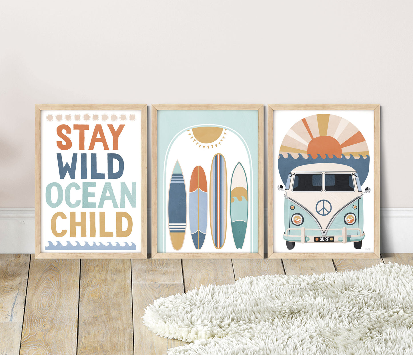 Pip+Phee Sunset Kombi Van Art Print