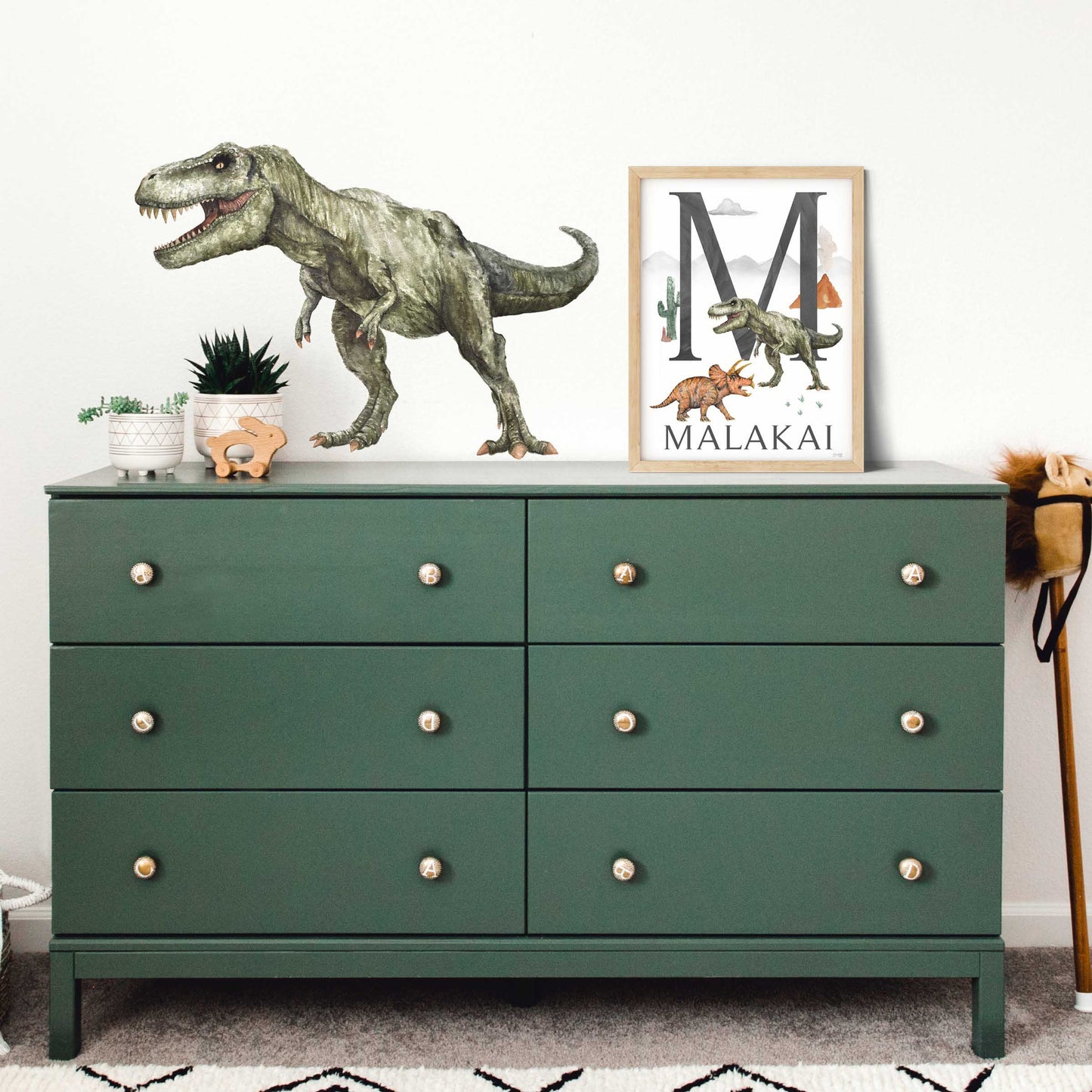 Pip+Phee Dinosaur Fabric Wall Decals - Trex, Triceratops & Brontosaurus