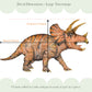 Pip+Phee Dinosaur Fabric Wall Decals - Trex, Triceratops & Brontosaurus