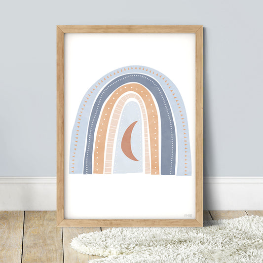 Pip+Phee Spring Rainbow Art Print - Dusty Blue