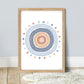 Pip+Phee Spring Sun Art Print - Dusty Blue