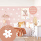 Pip+Phee Daisy Fabric Wall Decals - Reusable - Small Size - White Daisy Set