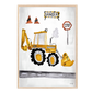 Pip+Phee Yellow Digger Construction Truck Art Print