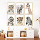 Pip+Phee Watercolour Jungle Lion Art Print