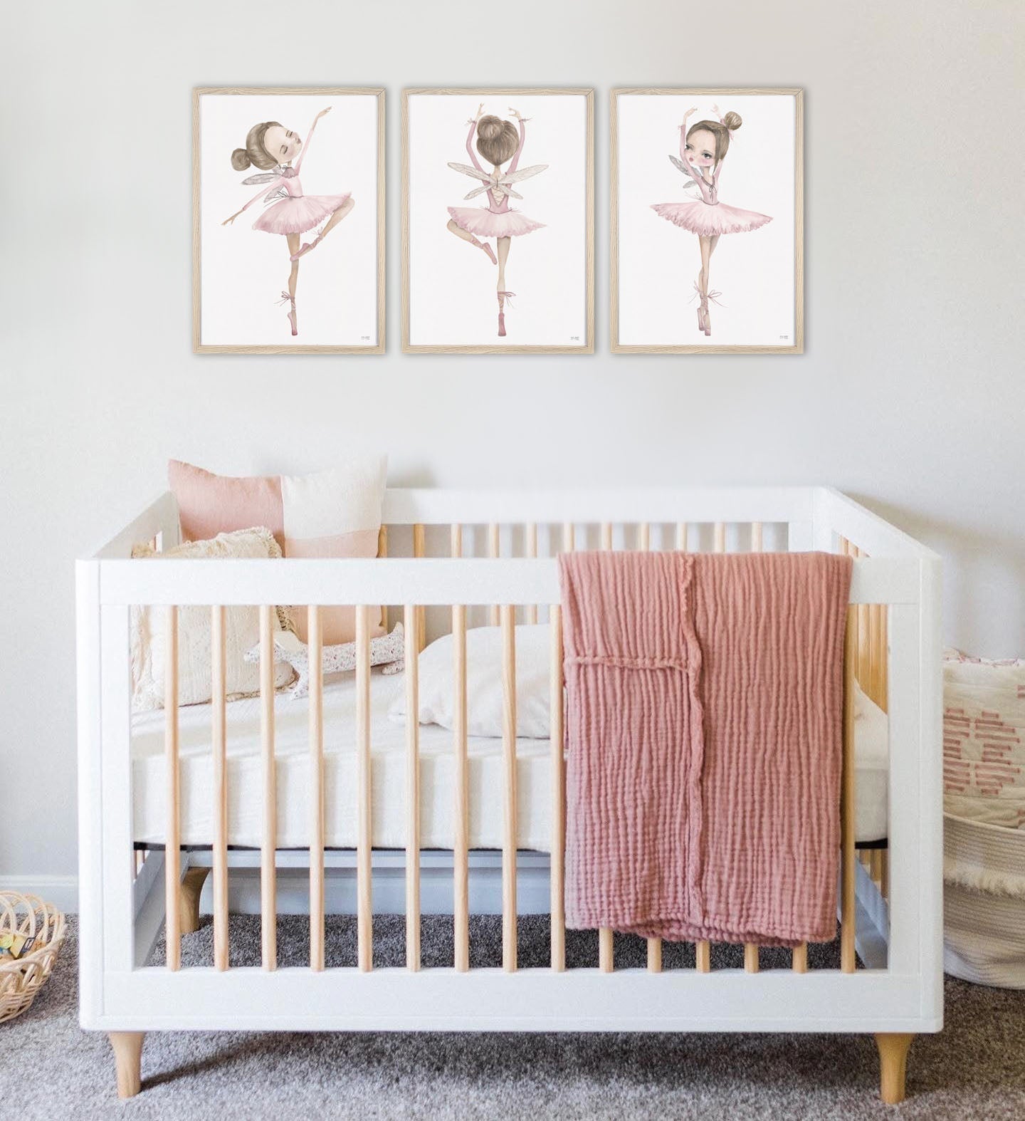 Pip+Phee Ballerina Trio Art Print
