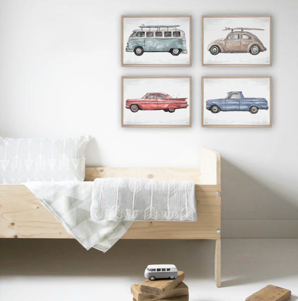 Pip+Phee Kombi Van Art Print - more colours available