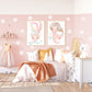 Pip+Phee Coral Mermaid Princess Dive Art Print - White Background