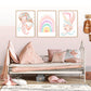 Pip+Phee Coral Mermaid Princess Dive Art Print - White Background