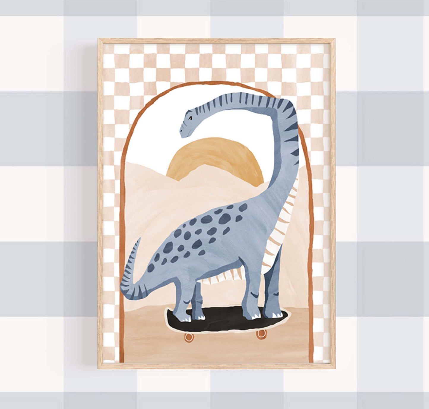 Pip+Phee Dino Riders Brontosaurus Arch Art Print