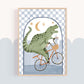 Pip+Phee Dino Riders Trex Arch Art Print