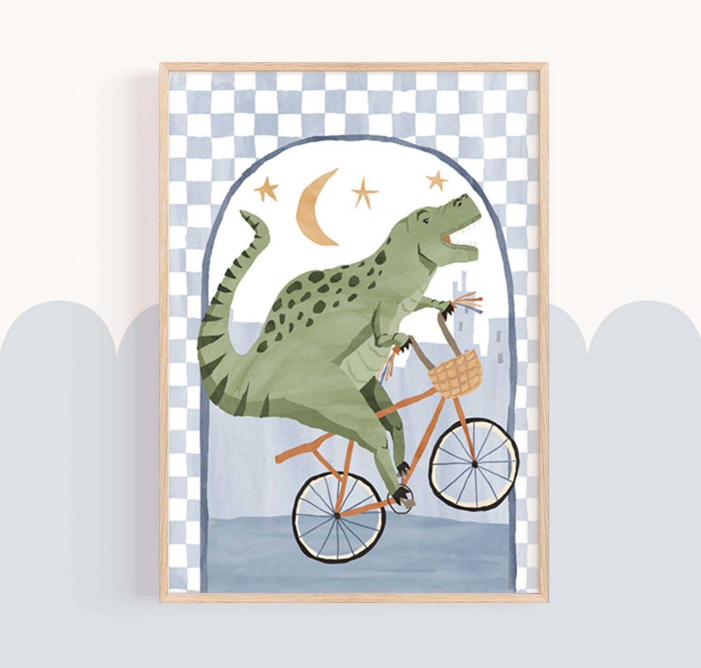 Pip+Phee Dino Riders Trex Arch Art Print