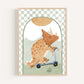 Pip+Phee Dino Riders Triceratops Arch Art Print