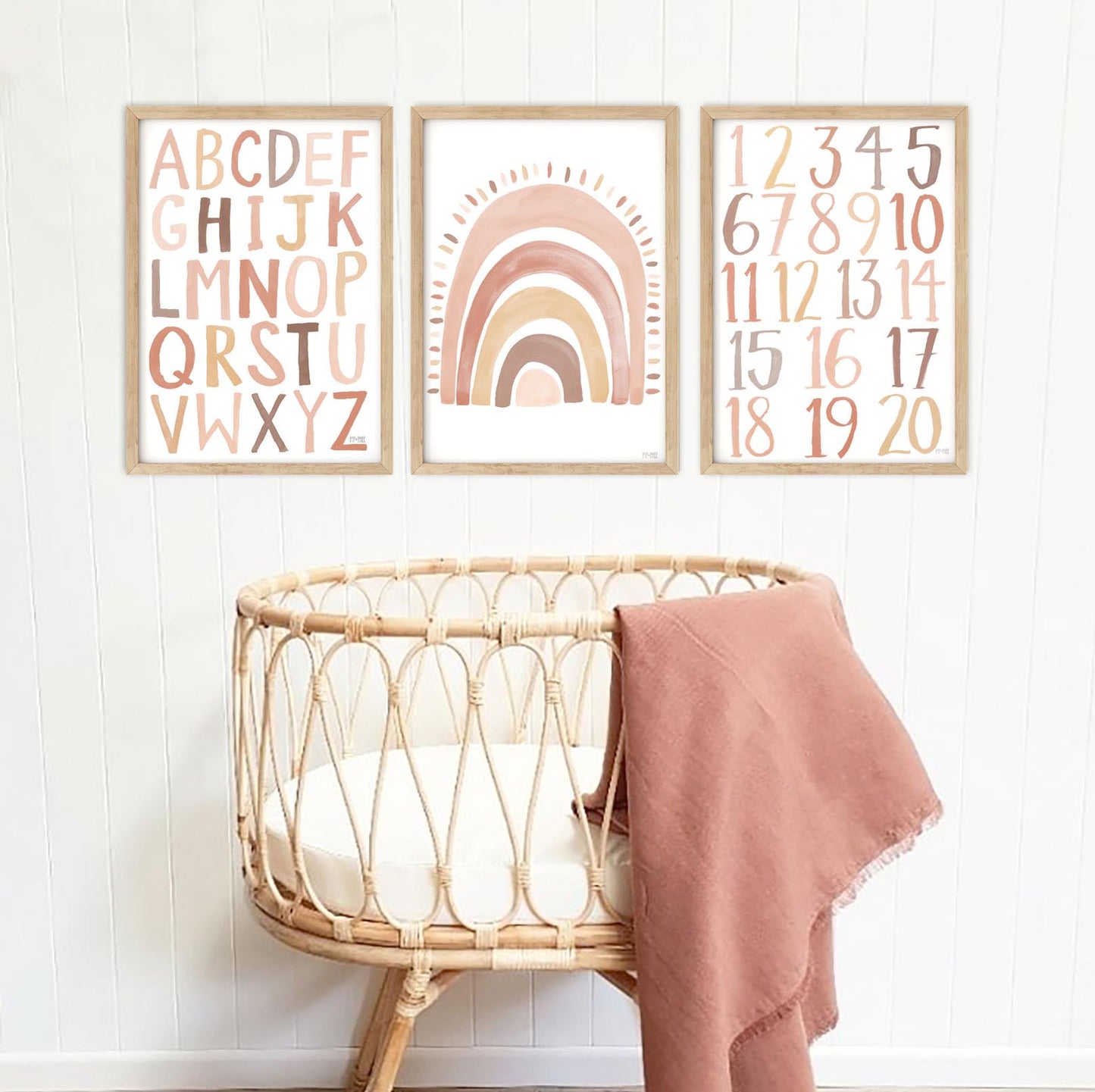 Pip+Phee Watercolour Rainbow Art Print - Rusty Sand