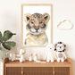 Pip+Phee Watercolour Jungle Lion Art Print