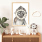 Pip+Phee Watercolour Jungle Monkey Art Print