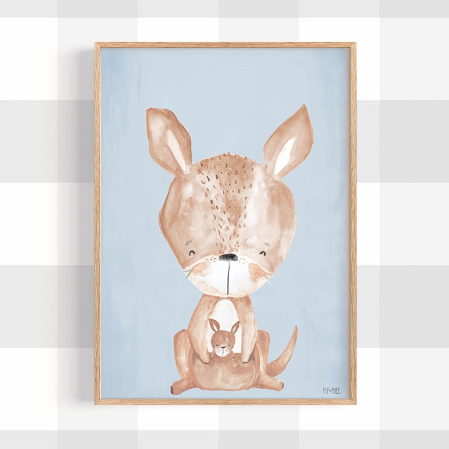 Pip+Phee Australian Animals Kangaroo Art Print