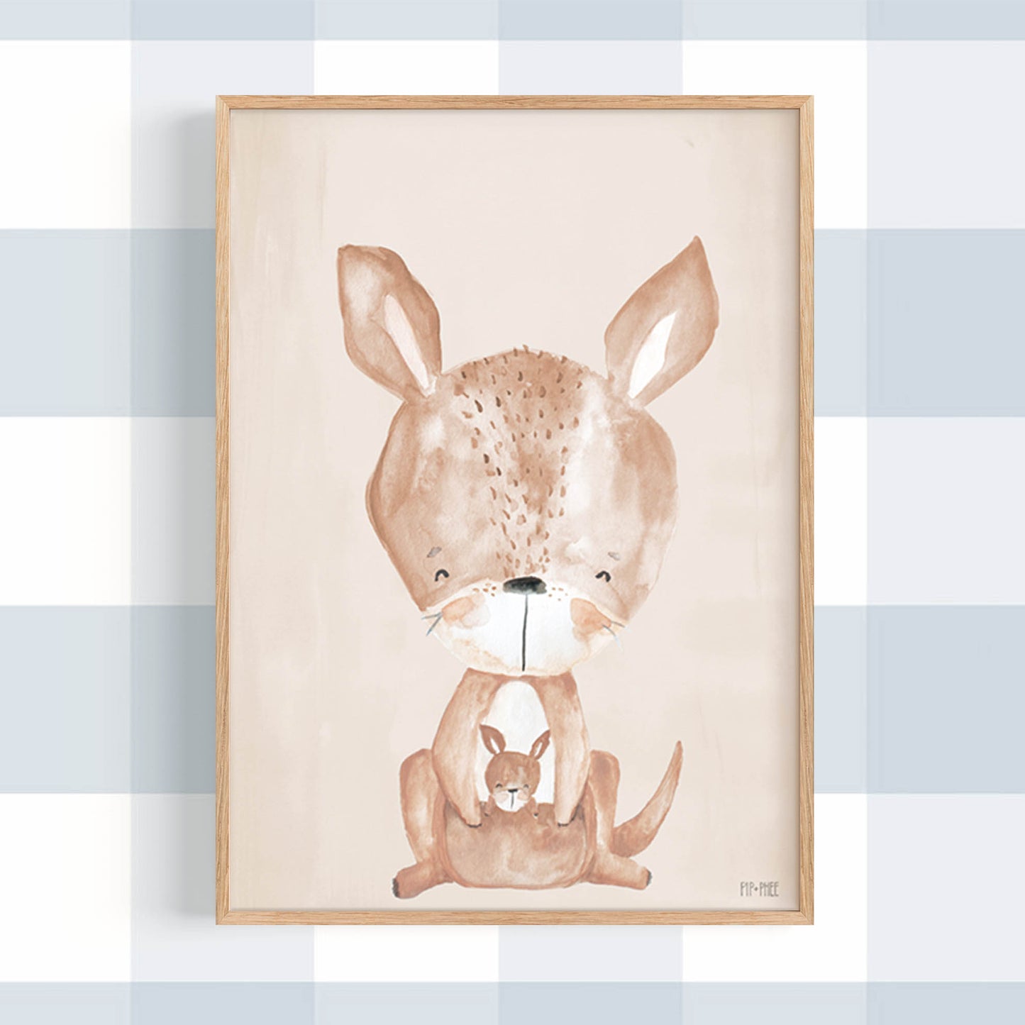 Pip+Phee Australian Animals Kangaroo Art Print