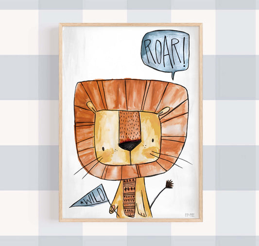 Pip+Phee Lion Roar Art Print