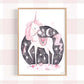 Pip+Phee Luna Unicorn Art Print