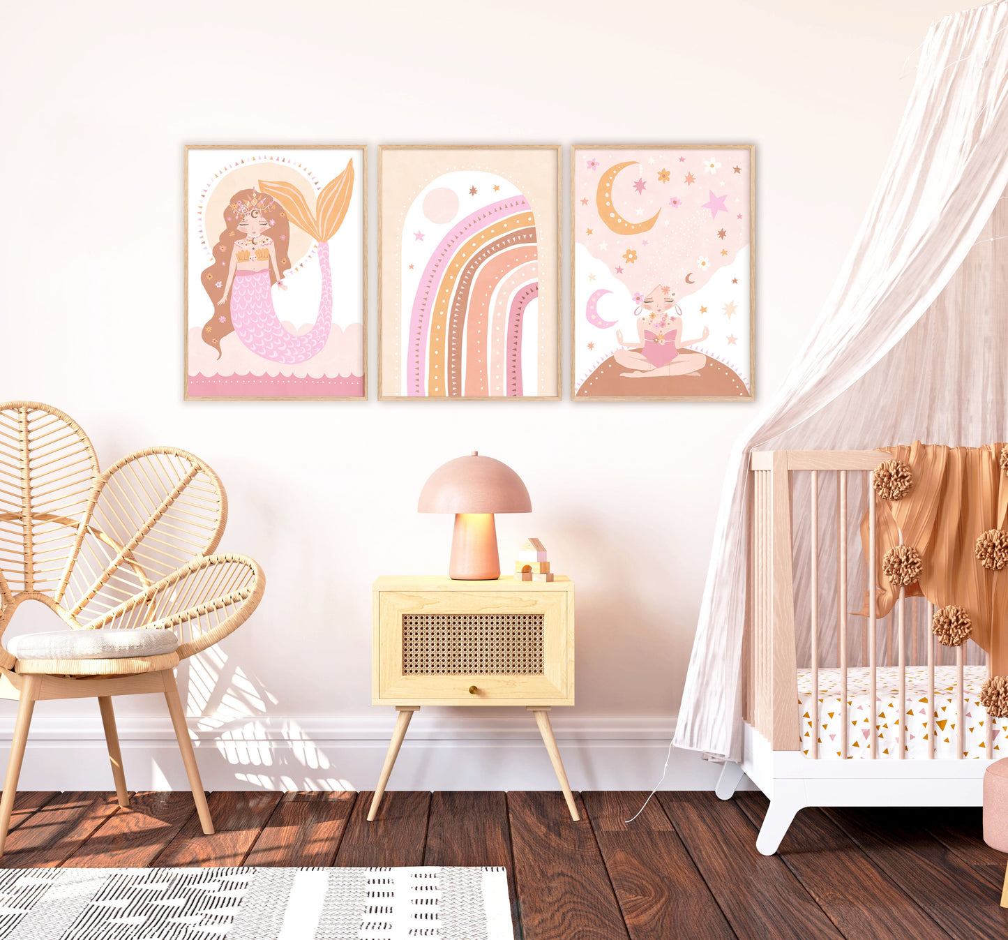 Pip+Phee Cosmic Mermaid Goddess Art Print - Bright