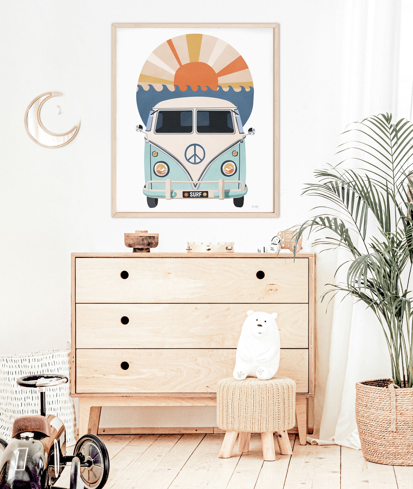 Pip+Phee Sunset Kombi Van Art Print