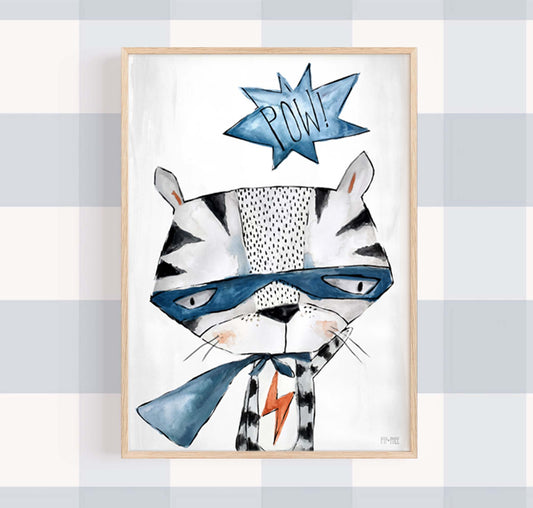 Pip+Phee Superhero Tiger Art Print