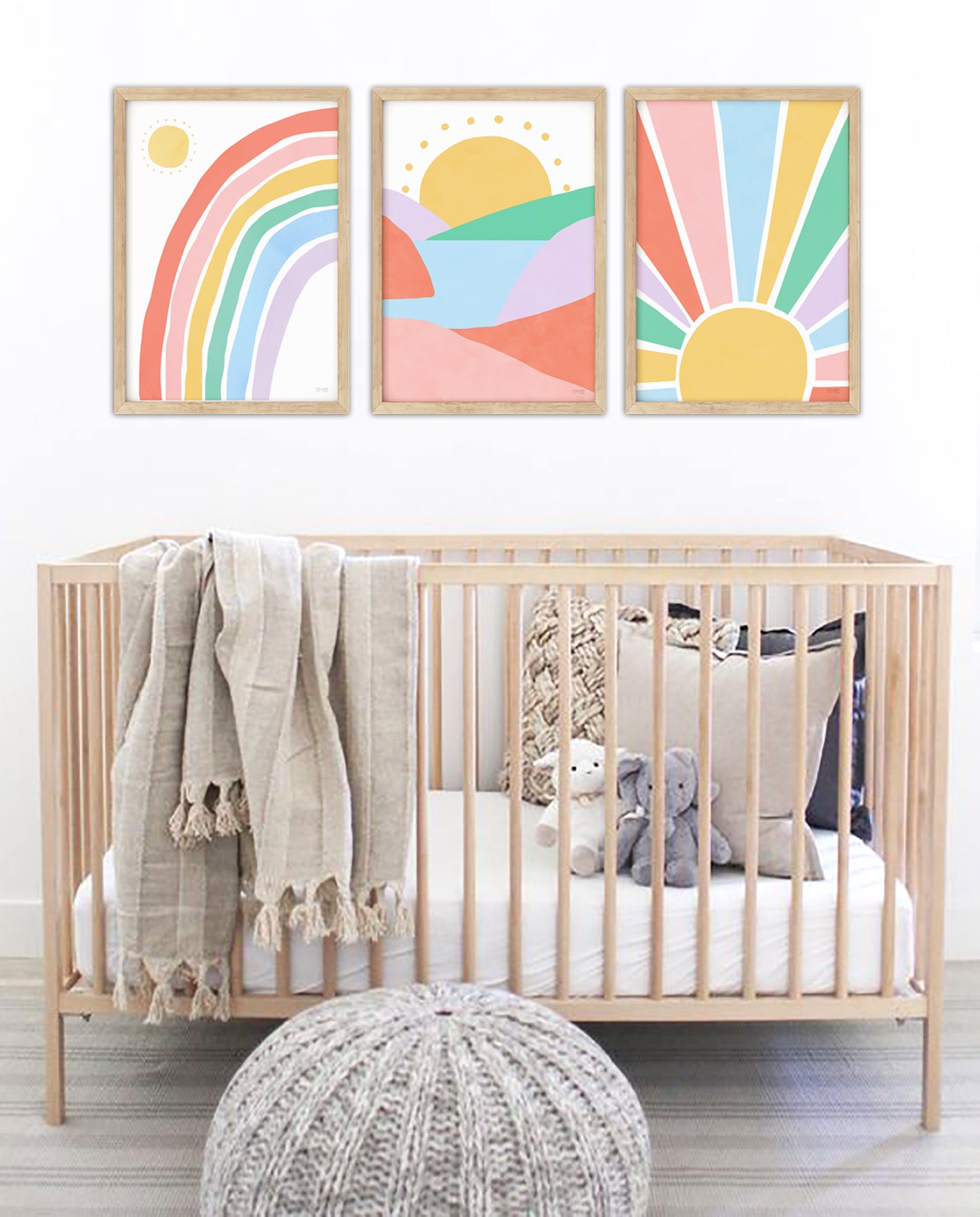 Pip+Phee Sunny Days Mountain Art Print - Bright