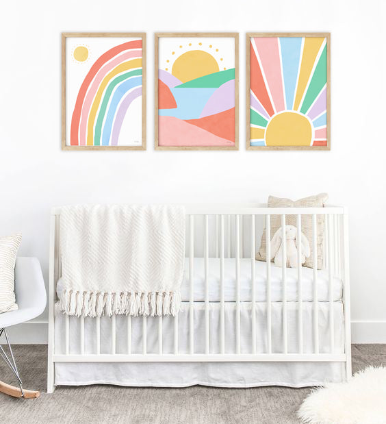 Pip+Phee Sunny Days Mountain Art Print - Bright