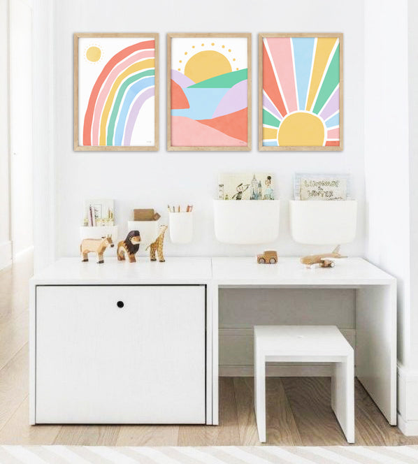 Pip+Phee Sunny Days Mountain Art Print - Bright